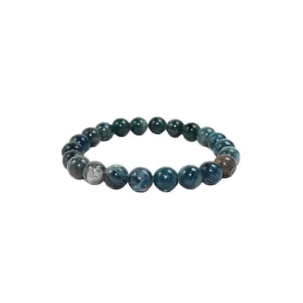 Apatite bleue - Bracelet perles 6mm - 5e et 6e chakras