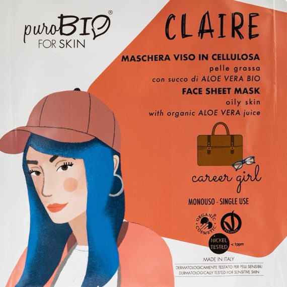 masque claire career girl peau grasse purobio box evidence