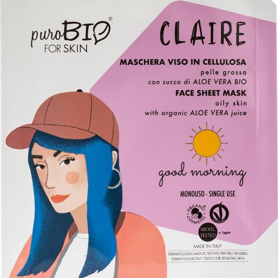 masque claire peau grasse good morning purobio box evidence